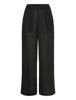 French Connection - Terry Crinkle Trouser - Plačios kelnės - Juoda
