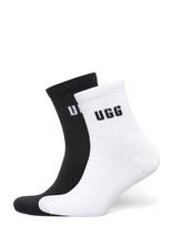 UGG - Quinlin Logo Quarter 2 Pack - Įprastos kojinės - Juoda