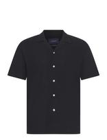 Lindbergh - Casual Linen Blend Resort S/Scasual Linen Blend Resort S/S - Marškiniai trumpomis rankovėmis - Juoda