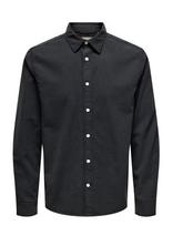 ONLY & SONS - Onsotto Reg Peach Finish Ls Shirt - Laisvalaikio marškiniai - Juoda