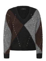 Vero Moda - Vmbliss Ls V-Neck Handstitch Pullover Ga - Megztinis - Juoda