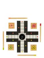 Balvi - Spil Ludo, Ludoshi - Žaidimai - Marga / raštuota