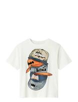 Name It - Nkmadd Batman Ss Nreg Top Wab - Marškinėliai trumpomis rankovėmis - Balta