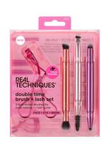 Real Techniques - Real Technique Double Time Retractable Brush Set - Makiažo rinkiniai - Marga / raštuota