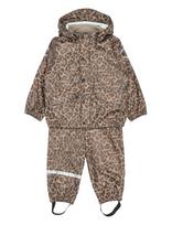 Mikk-line - Pu Rain Set Leo W Susp 104 - Lietaus drabužių komplektas - Marga / raštuota