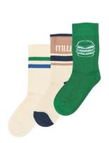Minipop - Mpopmoe Bamboo Socks 3-Pack - Kojinės - Marga / raštuota