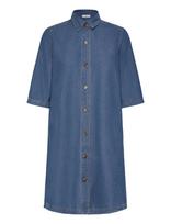 Coster Copenhagen - Ellis Denim Dress - Iki kelių ir midi suknelės - Mėlyna
