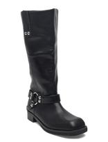 Bianco - Biajesse Pull On Biker Boot Faux Leather - Ilgaauliai batai - Juoda