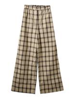 Sofie Schnoor - Reinesw Check Wide Leg Trousers - Plačios kelnės - Smėlio