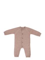 Smallstuff - Jumpsuit, Ao Elephants, Merino Wool, Nature Melange - Kombinezonas - Rožinė