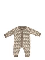Smallstuff - Jumpsuit, Ao Elephants, Merino Wool, Nature Melange - Kombinezonas - Smėlio