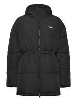 FILA - Alba Relaxed Mid Hooded Puffer Jacket - Sportinė paminkštinta striukė - Juoda