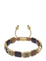 Nialaya - The Dorje Flatbead Collection - Matte Onyx And Brown Tiger Eye - Apyrankė - Ruda