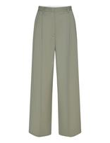 Filippa K - Darcey Wool Trousers - Plačios kelnės - Chaki spalva