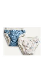 Imse Vimse - Training Pants Xxl 13-17 Kg, Blue Dots/White Teddy 2-P - Apatinės kelnaitės - Mėlyna