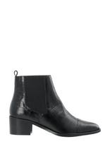 Bianco - Biacarol Dress Chelsea Boot Croco Embossed Leather - Aulinukai - Juoda