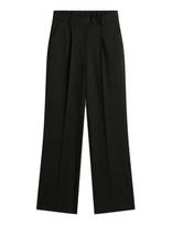 Tommy Hilfiger - Timeless Wool Wide Leg Pant - Plačios kelnės - Juoda