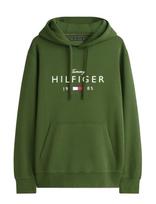 Tommy Hilfiger - Brand Love Big Hilfiger Hoodie - Džemperis - Žalia