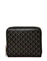 Calvin Klein - Emblem Aop Square Zip Around - Piniginė - Juoda