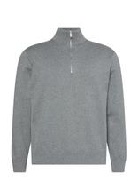 Calvin Klein - Ls Supima Qz Sweater 14 Gg - Megztinis su užtrauktuku - Pilka
