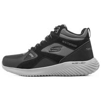 Skechers Bounder Audinys Oda Patogūs Universalūs Vidutinio Aukščio Laisvalaikio Batai Vyriški sportbačiai Juodi Pilki 232280-BKCC 39.5