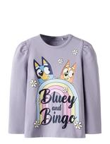 Name It - Nmfjessie Bluey Ls Top Box Noos Sky - Ilgarankoviai marškinėliai - Violetinė