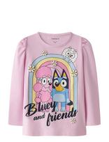 Name It - Nmfjessie Bluey Ls Top Box Noos Sky - Ilgarankoviai marškinėliai - Rožinė