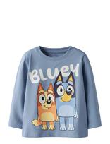 Name It - Nmmjonas Bluey Ls Nreg Top Box Sky - Ilgarankoviai marškinėliai - Mėlyna