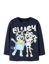 Name It - Nmmjonas Bluey Ls Nreg Top Box Sky - Ilgarankoviai marškinėliai - Tamsiai mėlyna