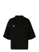 Selected - Slfria 2/4 Ss Top - Marškinėliai trumpomis rankovėmis - Juoda