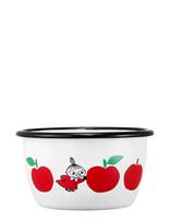 Muurla - Moomin Enamel Bowl Joyfull Apples 3Dl Red - Serviravimo dubenėlis - Balta