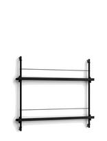 MOEBE - Box Set, Magazine Shelving Ms.65.1, Black Shelves, Stainless Steel Legs (Fsc Mix Credit) - Lentyna - Juoda