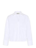 My Essential Wardrobe - Mwsunna Boxy Short Shirt - Marškinėliai ilgomis rankovėmis - Balta