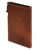 Tony Perotti - Furbo Slim Cardholder With Outside Card Slot - Kortelių dėklas - Ruda