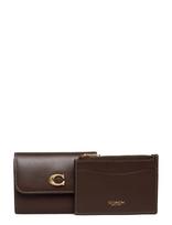 Coach - Essential Card Holder Wallet - Piniginė - Ruda