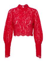 Bardot - Lace Georgia Top - Marškinėliai ilgomis rankovėmis - Raudona