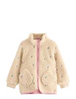 Lindex - Jacket Pile W Embroidery - Flisinė striukė - Kreminė spalva