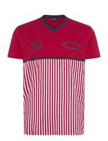 Hummel - Dbu 26 Fan 86 Block Cotton Tee Ss - Sportiniai futbolo marškinėliai - Raudona