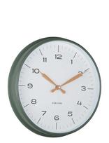 KARLSSON - Wall Clock Modern Factory Jungle Green W. Ochre Yellow - Sieninis laikrodis - Žalia