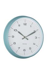 KARLSSON - Wall Clock Modern Factory Jungle Green W. Ochre Yellow - Sieninis laikrodis - Mėlyna