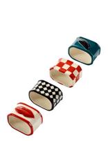 Serax - Napkin Ring Mix Set/4 - Servetėlių žiedai ir laikikliai - Marga / raštuota