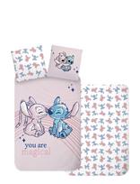 Lilo & Stitch - Bed Linen Junior Lilo 6021 - 100X140, 40X45 Cm - Patalynė - Rožinė