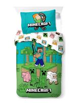 Minecraft - Bed Linen Senior Minecraft Jungle Explore - 140X200 70X90 Cm - Pagalvių užvalkalas - Žalia