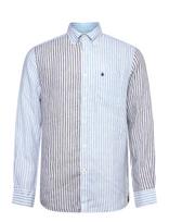 Morris - Douglas Linen Mix Shirt-Classic Fit - Lininiai marškiniai - Balta