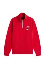Tommy Hilfiger - Th X Cf1 Logo Half Zip - Megztinis - Raudona
