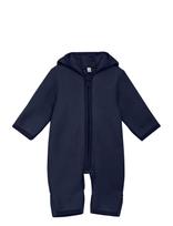 Huttelihut - Pram Suit Ears Cot. Fleece - Flisinis kombinezonas - Tamsiai mėlyna