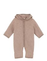 Huttelihut - Pram Suit Cotton Fleece - Flisinis kombinezonas - Smėlio