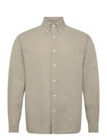 Filippa K - Relaxed Cotton Linen Shirt - Lininiai marškiniai - Chaki spalva