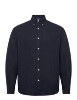 Filippa K - Relaxed Cotton Linen Shirt - Lininiai marškiniai - Tamsiai mėlyna