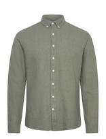 Lindbergh - Linen/Cotton Shirt L/S - Lininiai marškiniai - Žalia